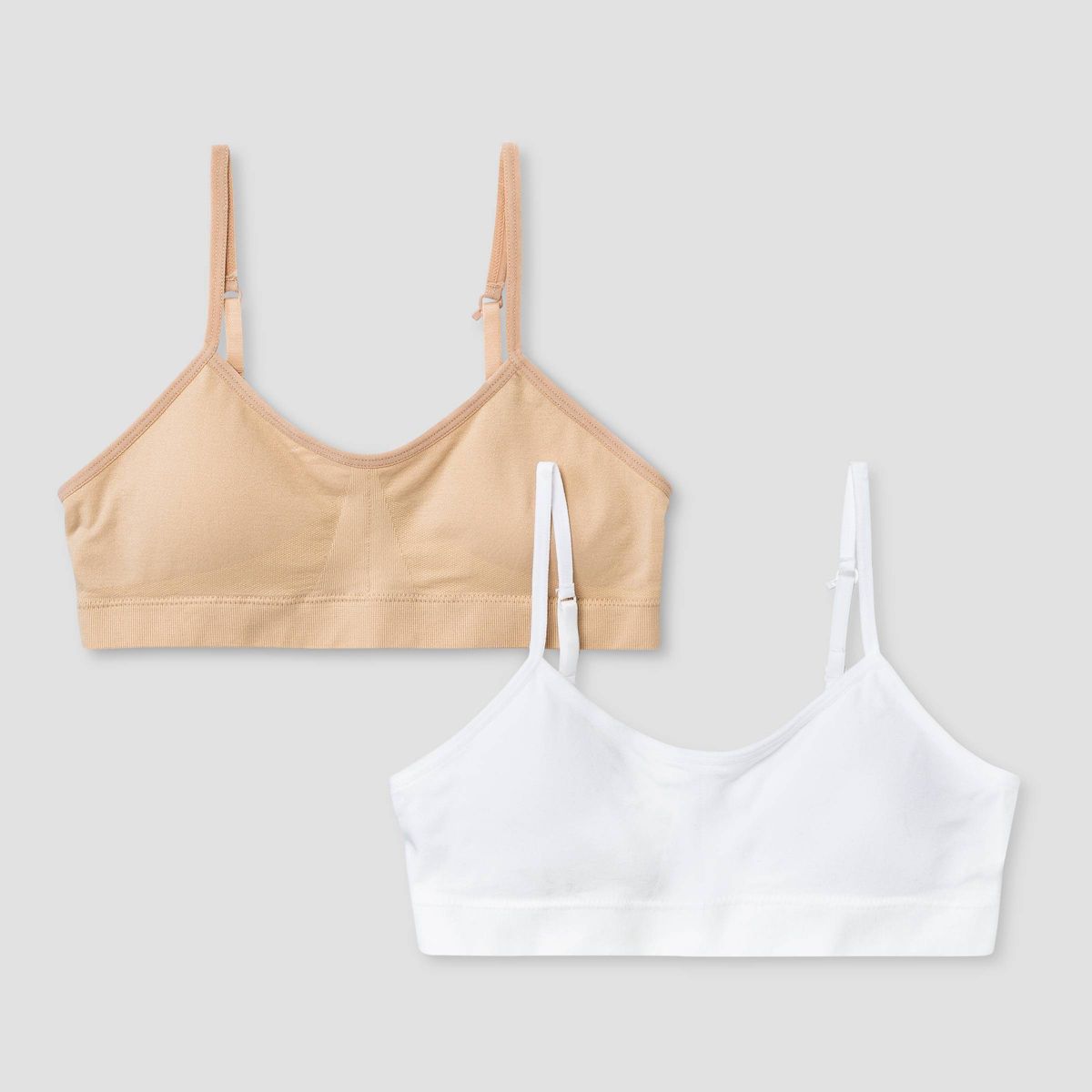 Girls' Solid 2pk Seamless Bra - art class™
