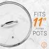 NutriChef Cookware Stockpot Lid - See-Through Tempered Glass Lids (Works with Model: NCSP16) - 3 of 4