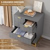 Whizmax Modern Dresser w/ Metal Legs & Wide Drawers - Large Storage Chest for Bedroom, Living Room - 4 of 4
