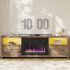 Bestier 71" Fireplace TV Stand for TVs up to 75" LED Entertainment Center with 23" Remote Control Electric Fireplace - 2 of 4