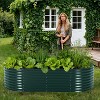 Galvanized Raised Garden Bed Kit w/Cover,Ultimate Raised Beds Extra Deep Metal Planter Beds for Vegetables - 3 of 4