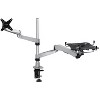 Mount-It! Full Motion Universal Design Laptop and Tablet Desk Mount Stand Fits 17" Laptops and 11" Tablets | Silver - image 4 of 4