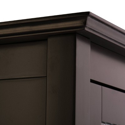 Chesterfield 1 Door Floor Cabinet Dark Espresso - Elegant Home Fashions
