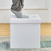 VECELO Folding Storage Ottoman Bench, Versatile Shoestool & Footstool, Bedroom Bench with Storage, Holds up to 660 lb - 2 of 4