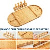 Charcuterie Board and Serving Set, Bamboo Cheese Board with Knife Set, Magnetic Charcuterie Board Gift Set for Serving Food Platter Cracker Snack - 3 of 4