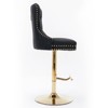 GDFStudio Ariana Modern 360° Swivel Velvet Upholstered Tufted Barstools with Adjustable Height (Set of 2) - 4 of 4