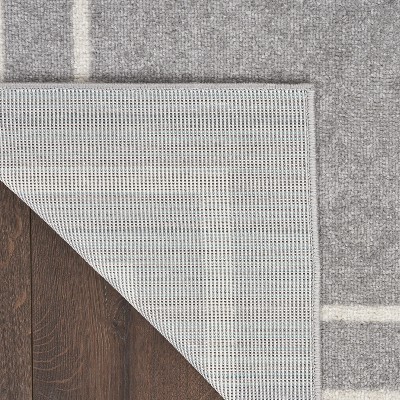 Essentials Grey/Ivory Double Bordered Indoor/Outdoor Rug