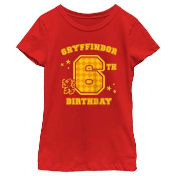 Girl's Harry Potter Gryffindor 6th Birthday T-Shirt