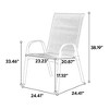 SKRAN Outdoor 3 Piece Patio Set Chairs, Camping Chair with Armrests and Folding Table, Breathable Fabric, for Bistro Garden, Balcony, Lawn (Brown) - 3 of 4