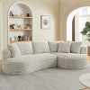 GDFStudio Miles Modern 120.90"W Curved L-Shape Compressed Sectional Sofa - 4 of 4