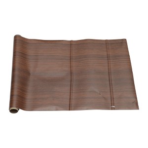 Unique Bargains Peel and Stick Wallpaper Wood Grain PVC Walnut - 1 of 3