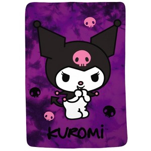 Hello Kitty and Friends Kuromi Blanket: Twin Size, Multicolor, Polyester, Machine Washable, Sanrio Licensed, Teen Audience - 1 of 4