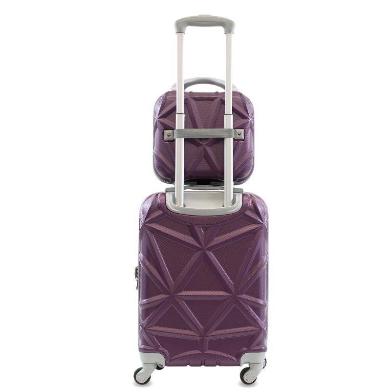 AMKA Gem 2-Piece Carry-On Spinner Weekender Bag Luggage Sets, 2 of 8