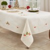 Saro Lifestyle Embroidered Christmas Tree Design Holiday Linen Blend Tablecloth - image 2 of 3