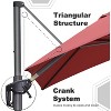 PURPLE LEAF 9' X 11.5' Patio Umbrella Outdoor Cantilever Rectangle Umbrella Aluminum Umbrella with 360-degree Rotation for Garden Pool Patio - 4 of 4
