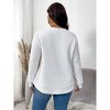 Coolmee Women's Waffle Plus Size Sweatshirts Long Sleeve Fall Fashion Tops Trendy Outfits - 4 of 4