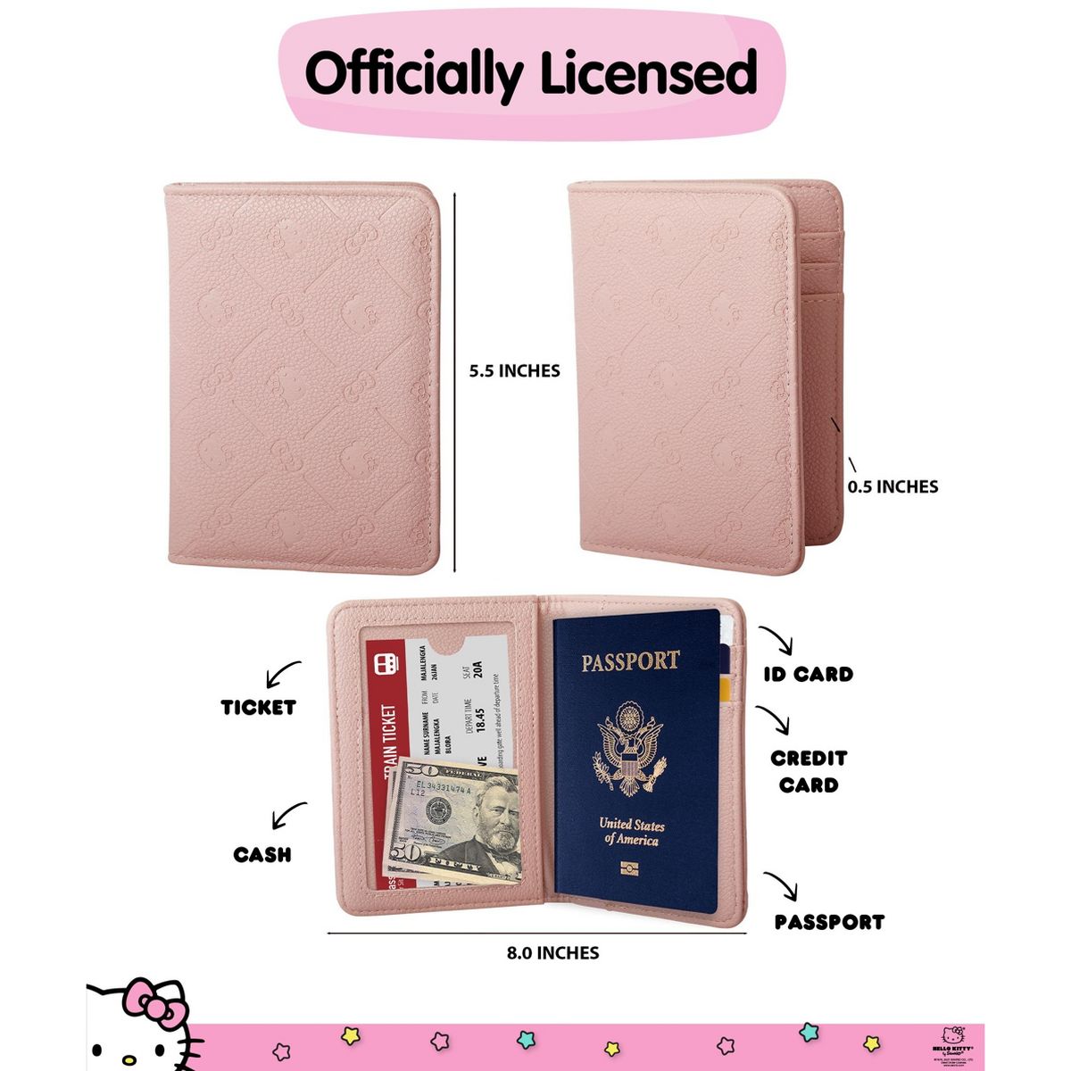 Sanrio Hello Kitty Embossed Passport Holder - thumbnail 10