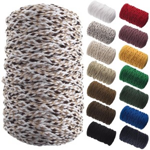 John Bead 6mm Multicolors Braided Macrame Cord, 70yds - 1 of 4
