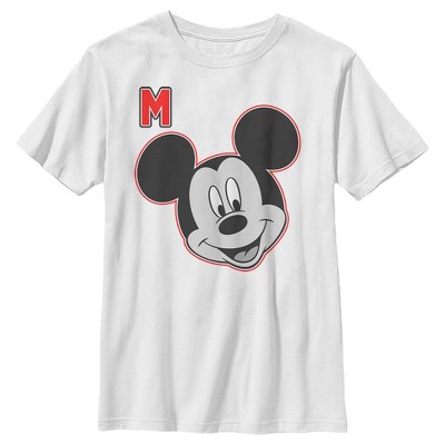 Boy's Disney Classic Mickey Distressed T-shirt - White - Large : Target