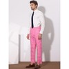 Lars Amadeus Men's Plaid Dress Classic Fit Formal Checked Trousers - 4 of 4