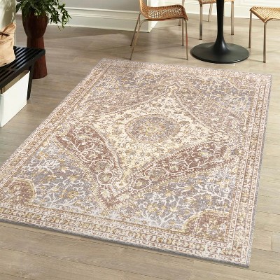 Petras Modern Ornate Medallion Area Rug  - JONATHAN Y