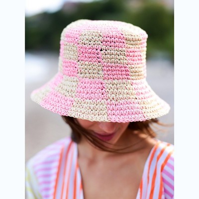 Shiraleah Pink Check Bucket Hat