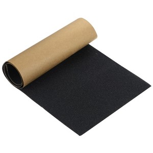 Unique Bargains Non-Slip Waterproof High Traction Grind Sandpaper Skateboard Scooter Grip Tape Sheet Black - 1 of 4