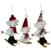 Northlight Set of 3 Sporty Skiing Snowmen Christmas Ornaments 9.5" - 2 of 3