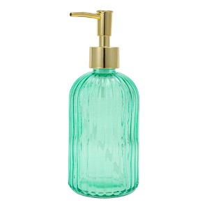 Unique Bargains Convenient Vertical Stripe Soap Dispenser 13.53oz 1 Pc - 1 of 4