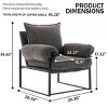Adjustable Recliner Chair with 6-Position Backrest, Modern Chenille Lounge Armchair for Living Room Bedroom-3irtyhousy - 4 of 4