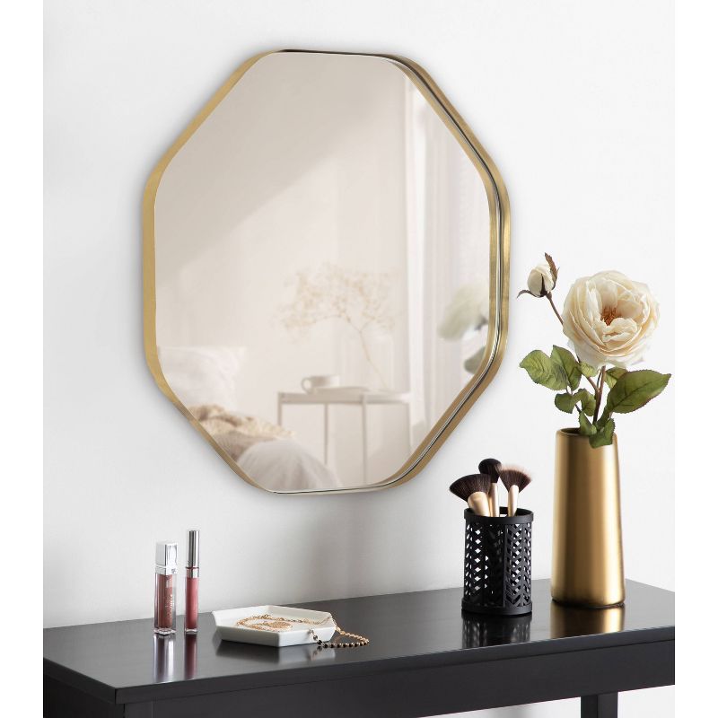 24&#34; x 24&#34; Rollo Octagon Framed Decorative Wall Mirror Gold - Kate &#38; Laurel All Things Decor, 6 of 11
