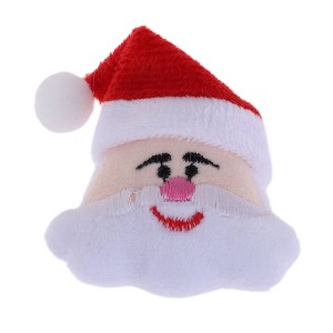 Unique Bargains Christmas Brooches Santa Claus Plush Red White 1Pcs - 1 of 4