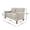 NicBex 52.75 Inch Mid-Century Modern Loveseat Sofa with Tufted Backrest for Living Room,Office,Apartment - 3 of 4