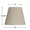 Springcrest Collection Hardback Shirred Empire Lamp Shade Yellow Floral Medium 8" Top x 13" Bottom x 11" Slant Spider with Harp and Finial Fitting - 4 of 4