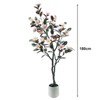 Artificial Magnolia Tree, Faux Flower Plant in Pot with Realistic Leaves & Flowers, Fake Magnolia Tree Blooming Floral Plant For Garden Office - 2 of 4