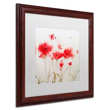 Trademark Fine Art -Sheila Golden 'A Poppy Moment' Matted Framed Art