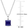 EVERLY JEWELRY | Sterling Silver Pendant with Gemstone and Created Gemstone – Multiple Stone Options - 3 of 4