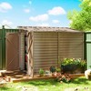 Outsunny Metal Garden Storage Shed Tool House with Sliding Door Spacious Layout & Durable Construction for Backyard, Patio, Lawn - 2 of 4