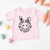 The Juniper Shop Don't Worry Be Hoppy Smiley Bunny Toddler Short Sleeve Tee - 2 of 2