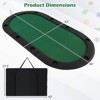 Costway 84" x 42" 10-Player Foldable Padded Poker Table Top w/ Carrying Bag Cup Holders - 2 of 4