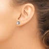 Chisel Stainless Steel Antiqued and Polished CZ Earrings - 3 of 4