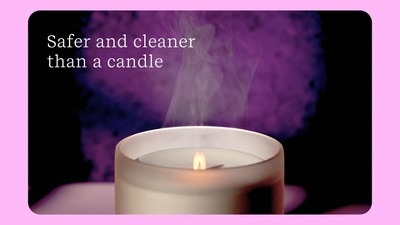 Frosted Charcoal Flameless Candle Diffuser with Essential Oil