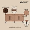 GDFStudio Develin 65" Mid-Century Modern 4-Door Sideboard Buffet Cabinet with Metal Legs - 4 of 4
