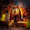18 x 60 Inch Halloween Black Lace Lamp Shade Cover with Ribbon, 3 in 1 Black Spider Lamp Shade Covers for Halloween Decorations - 2 of 3
