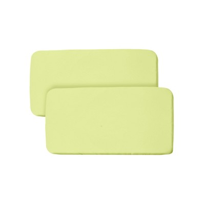 BreathableBaby All-in-One Fitted Sheet & Waterproof Cover, For 33" x 15" Bassinet Mattress (2-Pack), Lime