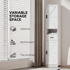 MOEPISY 69inch H Tall Bathroom Storage Cabinet with 2 Barn Doors and 1 Drawer White - 4 of 4