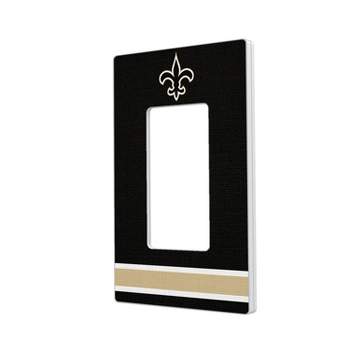 Keyscaper New Orleans Saints Stripe Hidden-Screw Light Switch Plate