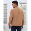 Clearlove Men's Suede-Look Aviation Bomber Jacket Vintage-Inspired Faux Leather Jacket with Quilted Lining - 4 of 4
