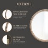 COZAYH Distressed Wood Frame Round Accent Mirror Farmhouse Wall Decor, 30 Inch - 4 of 4