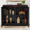 39" Sideboard Buffet Cabinet, Fluted Hollowed Out Coffee Bar Cabinet, Accent Storage Cabinet, Kitchen Pantry Cabinet for Living Room Entryway - 3 of 4